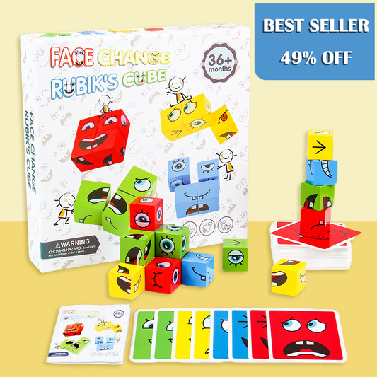 💖HOT SALE 50% UIT 🎁5D Puzzel Educatief Gezichten Veranderen Familiespel🧩