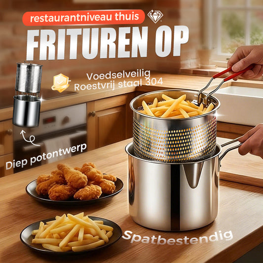 ⏳ Tijdelijke aanbieding: 50% korting! 🔥 Multifunctionele friteuse van 304 roestvrij staal