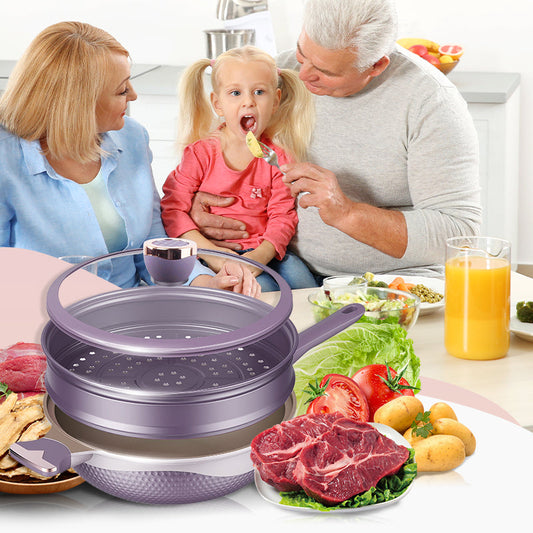 🔥Beperkte tijd 50% KORTING🔥Titanium antiaanbaklaag lagedrukpannenset✈️gratis verzending