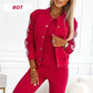 ✨2025 Uitverkoop 50% Korting✨Driedelige baseballjack- en broekset voor dames ⚾🧥
