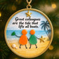 🥰Vriendschap/Zus/Collega's  Zeeglas kerstversiering