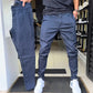 Slim-fit casual broek in effen stof voor heren