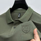 T-shirt à manches courtes à revers pour hommes d'affaires décontractés