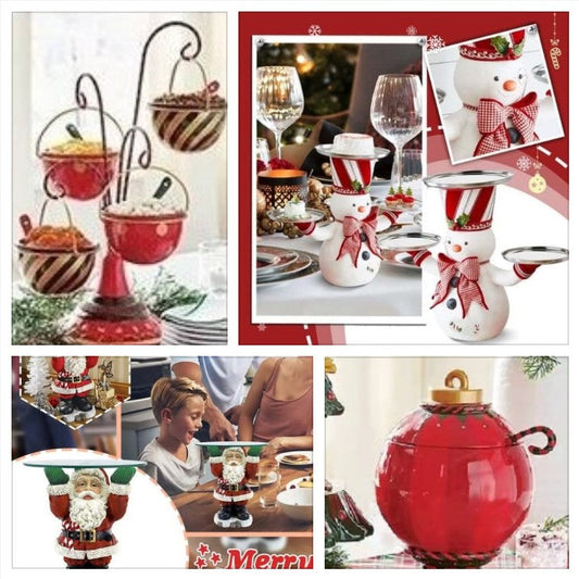 🎄Kerst Sneeuwpop Traktatiehouder - met bord🔥hot sale 🔥