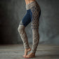 Vintage Viking-leggings met Keltisch knoopmotief en jacquardbreisel in de vorm van een levensboom