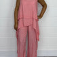 Super lage korting Casual mouwloze losse top en broekpak voor dames in grote maten