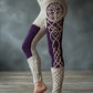 Vintage Viking-leggings met Keltisch knoopmotief en jacquardbreisel in de vorm van een levensboom