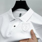 T-shirt à manches courtes à revers pour hommes d'affaires décontractés