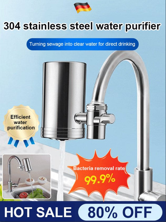 🎁Uitverkoop 49% UIT🔥 Installatievrije roestvrijstalen waterzuiveraar voor huishoudelijke kranen