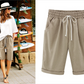 Zomer beperkte tijd 49% korting🍃✨Elastische taille shorts in effen kleur voor grote maten