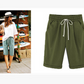 Zomer beperkte tijd 49% korting🍃✨Elastische taille shorts in effen kleur voor grote maten