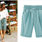 Zomer beperkte tijd 49% korting🍃✨Elastische taille shorts in effen kleur voor grote maten