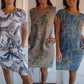 🌷2025 Hete verkoop - 50%korting🍀Jurk met ronde hals en botanische print voor dames