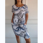 🌷2025 Hete verkoop - 50%korting🍀Jurk met ronde hals en botanische print voor dames