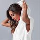 Zomeruitverkoop 49% korting🔥2024 Oversized casual pullover-tops met korte rits en korte mouwen en zakken