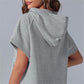 Zomeruitverkoop 49% korting🔥2024 Oversized casual pullover-tops met korte rits en korte mouwen en zakken