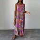 🌈49% korting🌼 Mouwloze lange jurk met print