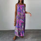 🌈49% korting🌼 Mouwloze lange jurk met print