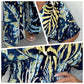 Zomeruitverkoop 50% korting🔥Dames zomerse modieuze bodysuit met bladerenprint in grote maten en elastische taille
