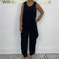Super lage korting Casual mouwloze losse top en broekpak voor dames in grote maten
