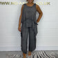 Super lage korting Casual mouwloze losse top en broekpak voor dames in grote maten