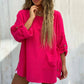 ✨nieuwe zomerproducten--Effen losse tops voor dames met oprolbare mouwen