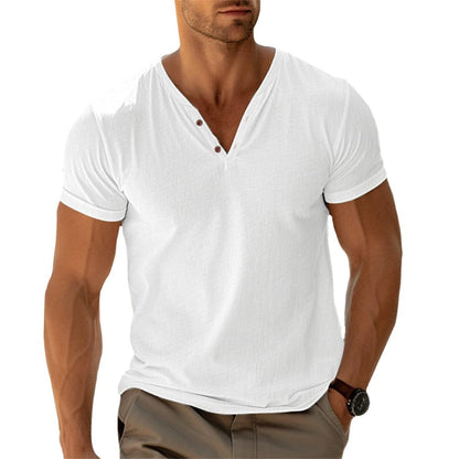 Zomer beperkte tijd 49% korting✨🔥Henley-shirt voor heren met V-hals