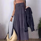 Effen kleur Geplooid Ademend Spaghetti Strap Jurk
