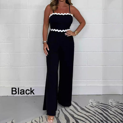 Zomer nieuwe producten hot sale 49% korting🔥Elegante Dames Sling Jumpsuit met Ingebouwde Beha