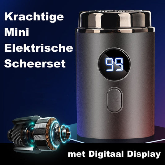 Zomer beperkte tijd 49% korting🔥Krachtige Mini Elektrische Scheerset met Digitaal Display voor Mannen