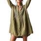 Dames Tuniek Mini Jurk met Lange Mouwen