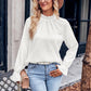 49% korting Zomer Uitverkoop🔥Dames Herfst Effen Rimpel Langemouw Jacquard Top