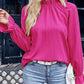 49% korting Zomer Uitverkoop🔥Dames Herfst Effen Rimpel Langemouw Jacquard Top