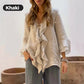 🔥Promotie - 49% korting🎉Damesblouse met rucheskraag en wijde mouwen