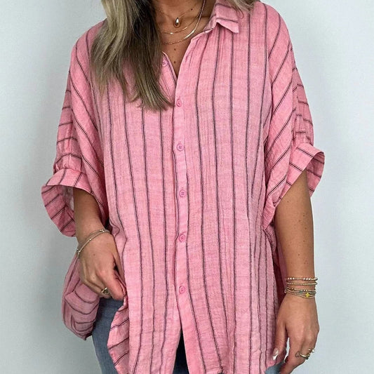 Zomeruitverkoop 49% korting🔥Women's Casual Striped Shirt