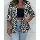 Nieuwe productpromotie 49% korting🔥Dames blazer met luipaardprint en lange mouwen