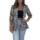 Nieuwe productpromotie 49% korting🔥Dames blazer met luipaardprint en lange mouwen