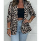 Nieuwe productpromotie 49% korting🔥Dames blazer met luipaardprint en lange mouwen