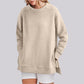 Nieuw product hete verkoop 49% korting❤️‍🔥Losvallende sweatshirt met lange mouwen en ritsen aan de zijkant