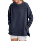 Nieuw product hete verkoop 49% korting❤️‍🔥Losvallende sweatshirt met lange mouwen en ritsen aan de zijkant