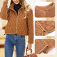 Nieuw product hete verkoop 49% korting❤️‍🔥Pluche patchwork reliëf geruite jas voor dames