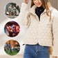 Nieuw product hete verkoop 49% korting❤️‍🔥Pluche patchwork reliëf geruite jas voor dames