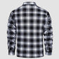 Heren Sherpa Overhemd Fleece Gevoerd Flanellen Overhemdjas met 3 Zakken Casual Geruite Winterjas met Knoop