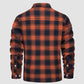 Heren Sherpa Overhemd Fleece Gevoerd Flanellen Overhemdjas met 3 Zakken Casual Geruite Winterjas met Knoop