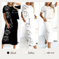 Casual tweedelig gebloemd T-shirt en midi-rok voor dames❤️‍🔥Hot Sale 49% UIT🔥