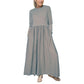 🎁Nieuw product 49% korting 💖Flowy gebreide midi-jurk met lange mouwen