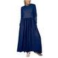 🎁Nieuw product 49% korting 💖Flowy gebreide midi-jurk met lange mouwen