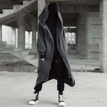 Unisex long-sleeve nazgul long coat with hood