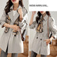 Dames afslankende mid-length trenchcoat met revers