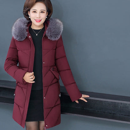 Warme Puffer Hooded Down Jacket voor dames